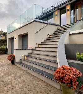 Balustrade with Glass on stairs