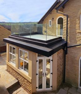Balustrades with Glass on a balcony